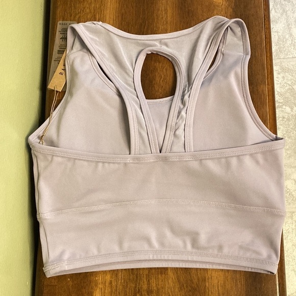 NEW Rae Dunn "STRENGTH." LONG LINE BRA/WORKOUT TOP  Wisteria (Purple) - Picture 5 of 6
